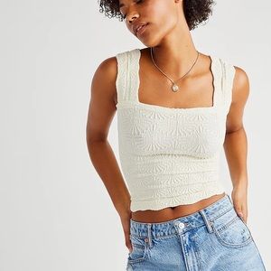 NWT Free People Love Letter Cami XS ivory